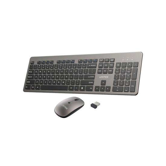 Zestaw klawiatura + mysz bezprzewodowa SlimDuo 2.4G Unitek T054AGY01-US
