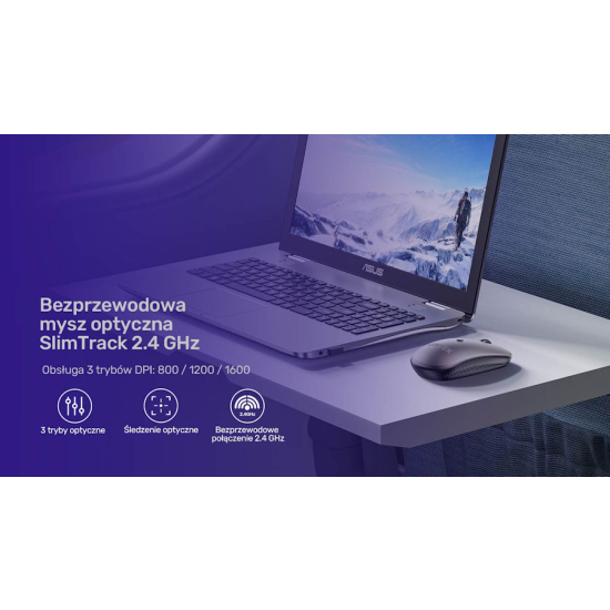 Mysz bezprzewodowa USB optyczna biurowa Unitek T060AGY01