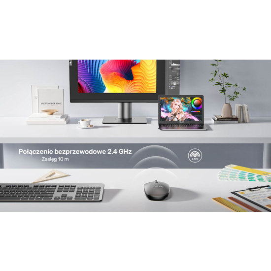 Mysz bezprzewodowa USB optyczna biurowa Unitek T060AGY01
