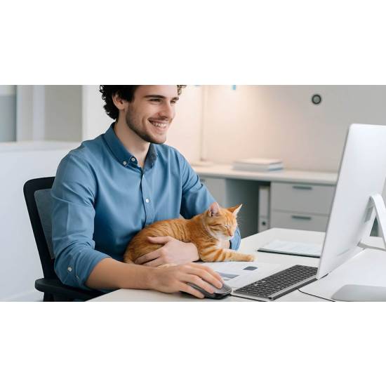 Mysz przewodowa USB optyczna biurowa SlimTrack 1600 DPI Unitek T060BGY01