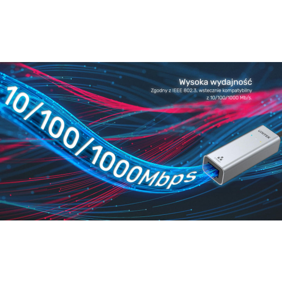 Karta sieciowa USB C/USB A -> RJ45 2.5Gbit Ethernet Unitek U1313CGY01