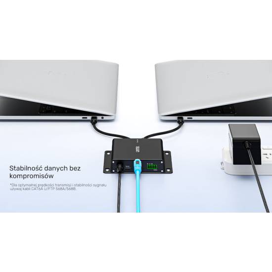 Kabel USB 3.0 5Gbit przedłużacz UTP 100m Unitek U1337BBK01-EU