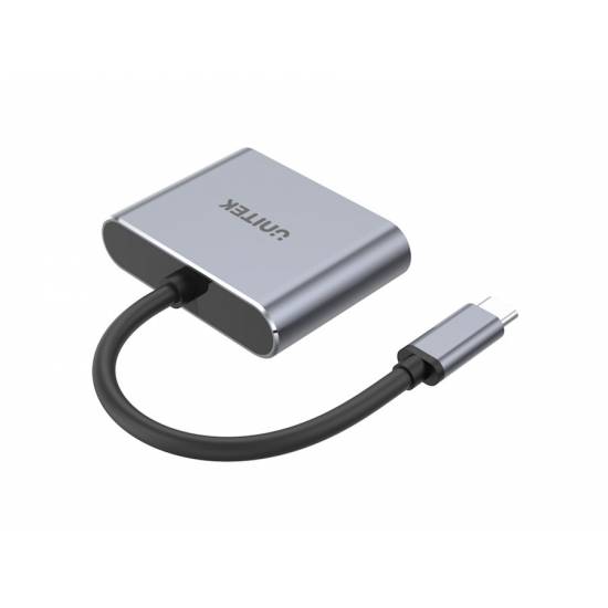 Adapter USB-C -> HDMI 4K@60Hz + VGA FHD Unitek V1126A