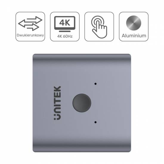 Przełącznik HDMI 2.0 4K dwukierunkowy x2 Unitek V1127A
