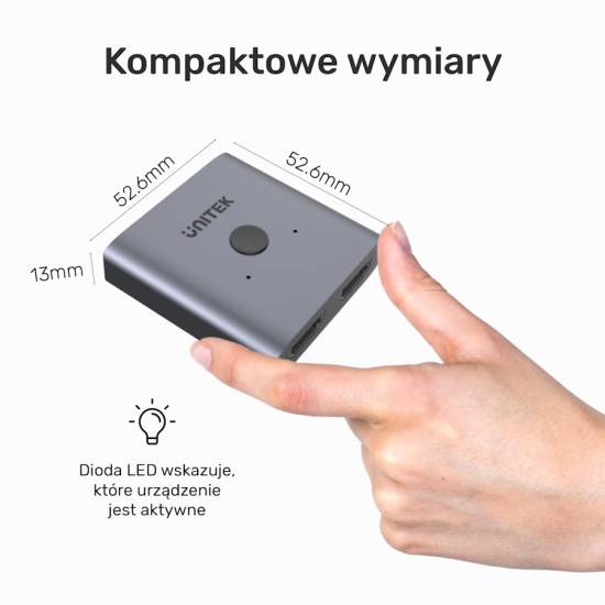 Przełącznik HDMI 2.0 4K dwukierunkowy x2 Unitek V1127A