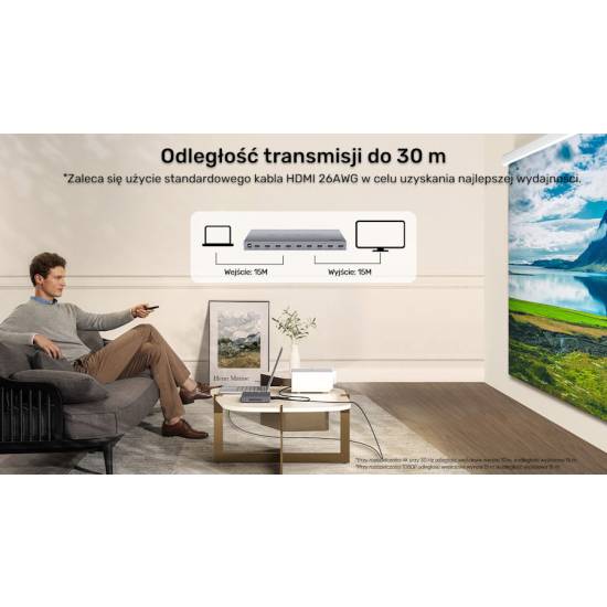 Rozdzielacz HDMI x8 4K Unitek V1132A01-EU