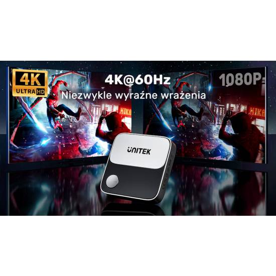 Bezprzewodowy transmiter HDMI 4K 60Hz zasięg do 8m Unitek V1162B01