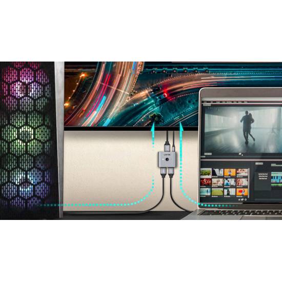 Przełącznik HDMI 2.1 8K dwukierunkowy x2 Unitek V1163A