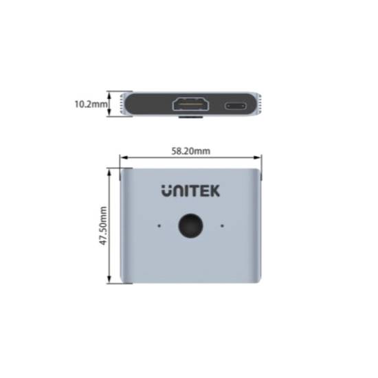 Przełącznik HDMI 2.1 8K dwukierunkowy x2 Unitek V1163A