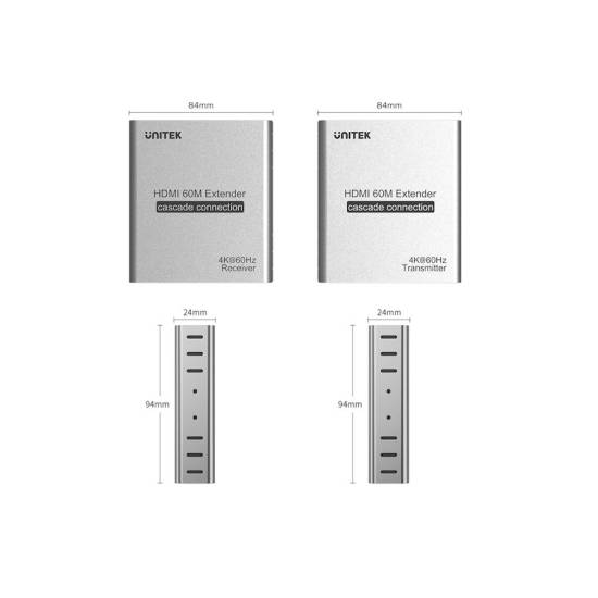 Przedłużacz wideo HDMI 2.0 4K 60m Unitek V1164A