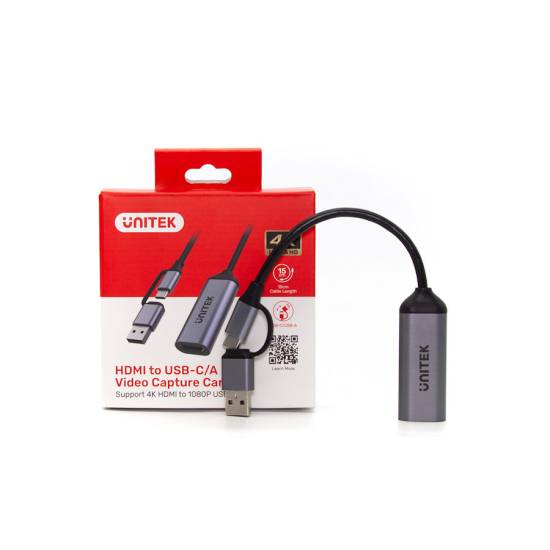 Wideo grabber 4K HDMI 1.4b USB Typ C / USB A, Unitek V1167A