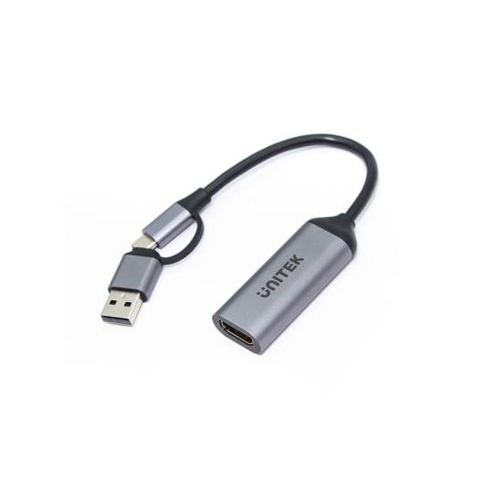 Wideo grabber 4K HDMI 1.4b USB Typ C / USB A, Unitek V1167A