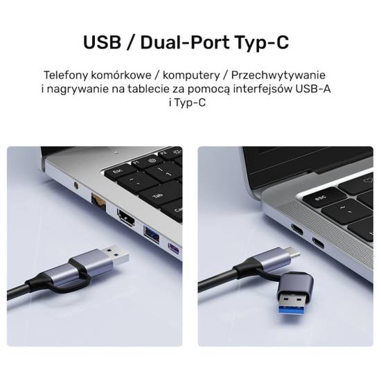Wideo grabber 4K HDMI 1.4b USB Typ C / USB A, Unitek V1167A