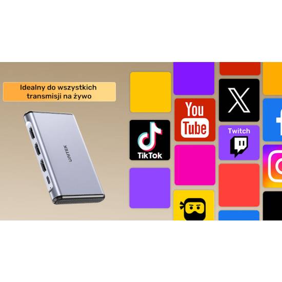 Karta przechwytująca video HDMI x2 4K@60Hz Unitek V1177AGY01