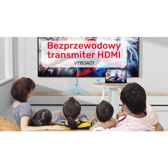 Zestaw bezprzewodowy nadajnik i odbiornik HDMI VGA 50m 1080p 60Hz Unitek V1183A01