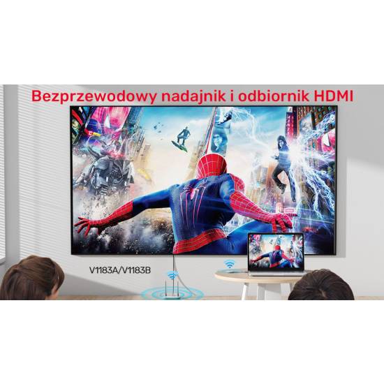 Zestaw bezprzewodowy nadajnik HDMI 50m 1080p 60Hz Unitek V1183B01