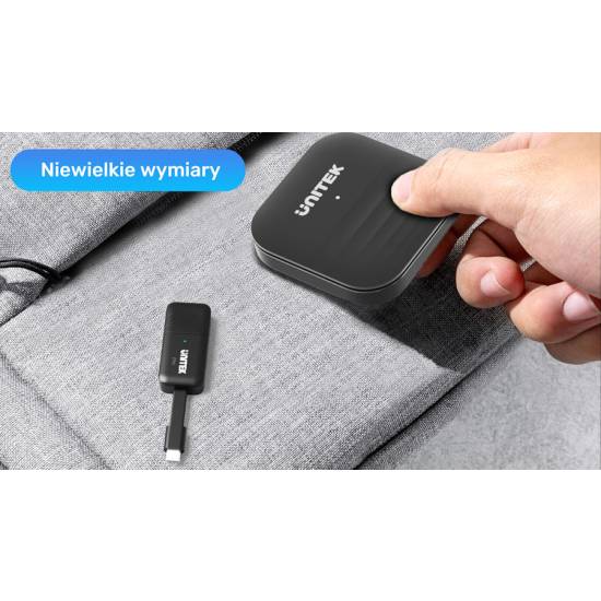 Zestaw bezprzewodowy nadajnik i odbiornik HDMI 50m 1080p 60Hz Unitek V1184A01czarny
