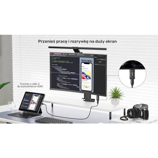 Adapter USB-C -> HDMI 4K@60Hz Unitek V1187ABK01