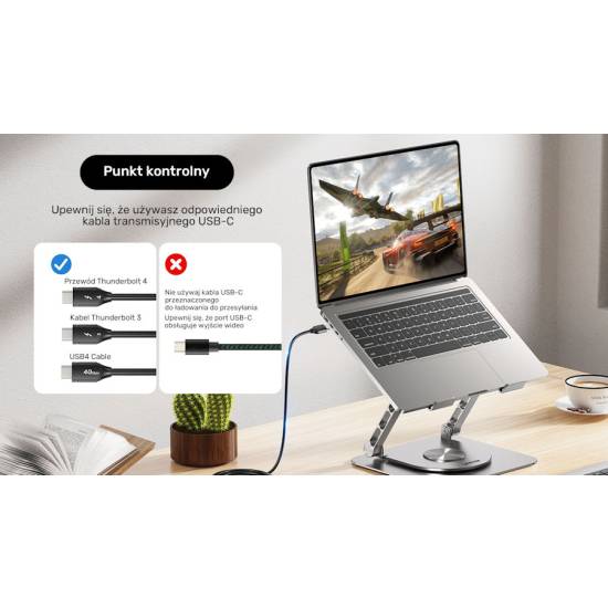 Adapter USB-C -> HDMI 4K@60Hz Unitek V1187ABK01