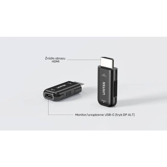 Adapter HDMI -> USB-C HDR HDCP 4K 60Hz Unitek V1187BBK01