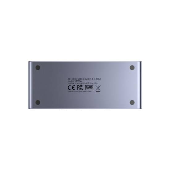 Przełącznik HDMI x2 USB-C x2 4K@60Hz Unitek V1313AGY01-EU