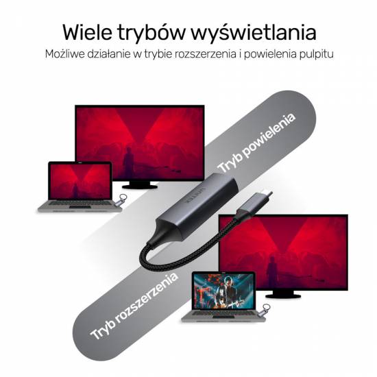 Adapter USB-C  -> DisplayPort 1.2 4K 60Hz Unitek V1411A