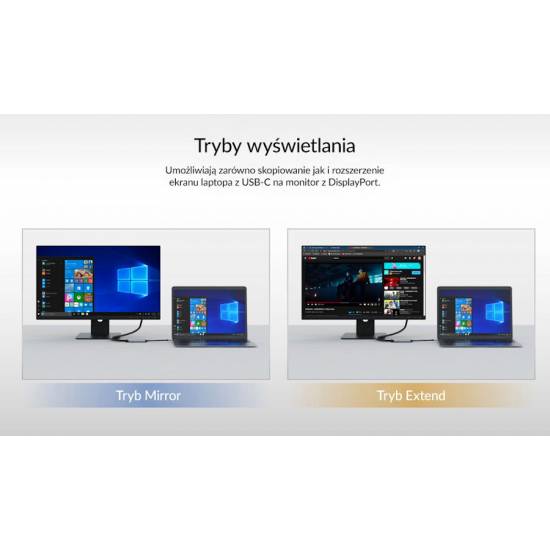 Adapter USB-C -> DisplayPort 1.4 8K@60Hz Unitek V1415A