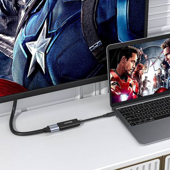 Adapter USB-C -> HDMI 2.0 aluminium 4K Unitek V1421A czarny