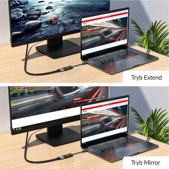 Adapter USB-C -> HDMI 2.0 aluminium 4K Unitek V1421A czarny