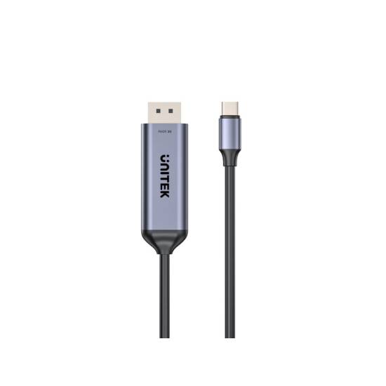 Kabel USB-C -> DisplayPort 1.4 8K 60Hz 1,5m dwukierunkowy Unitek V1423DGY01