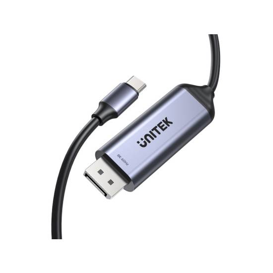 Kabel USB-C -> DisplayPort 1.4 8K 60Hz 1,5m dwukierunkowy Unitek V1423DGY01