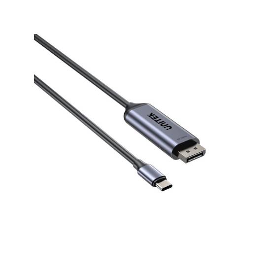 Kabel USB-C -> DisplayPort 1.4 8K 60Hz 1,5m dwukierunkowy Unitek V1423DGY01