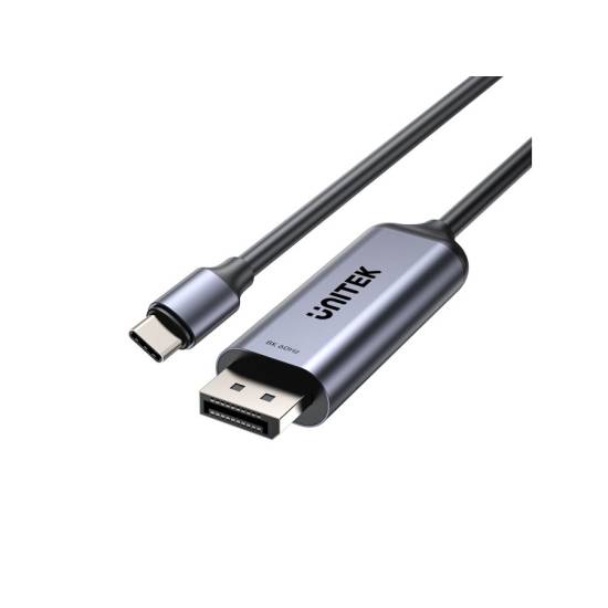 Kabel USB-C -> DisplayPort 1.4 8K 60Hz 1,5m dwukierunkowy Unitek V1423DGY01