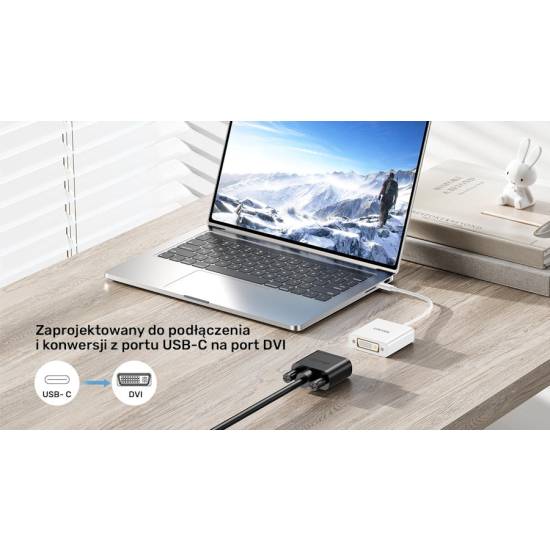 Adapter USB-C -> DVI 1080P@60Hz 60Hz Unitek V1429A01