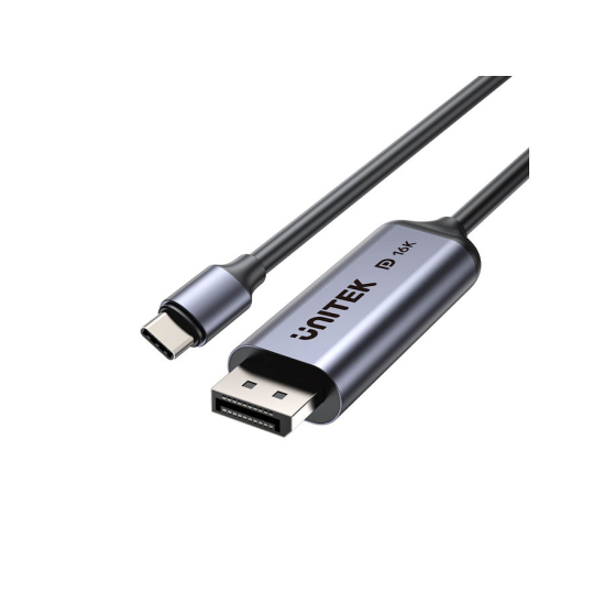 Kabel USB-C -> DisplayPort 2.1 16K 80Gbps 1,8m dwukierunkowy Unitek V1441AGY01