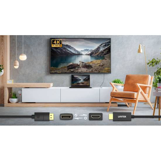 Kabel DisplayPort HDMI 4K@60Hz 1,8m Unitek V1608A
