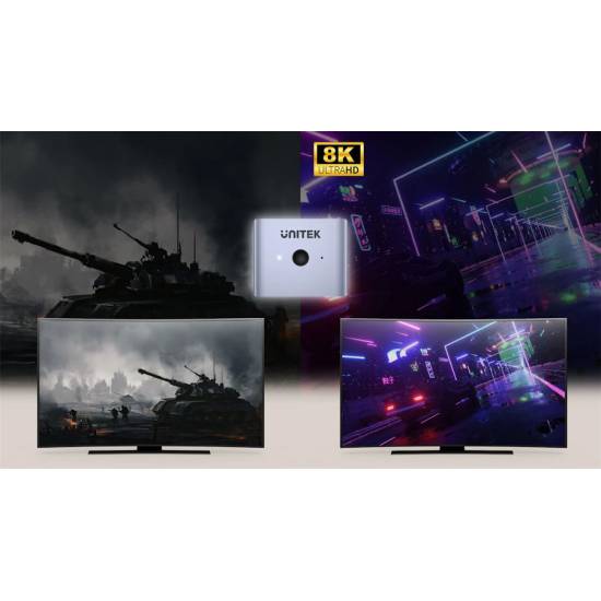 Przełącznik DisplayPort 1.4 8K dwukierunkowy x2 Unitek V1609A