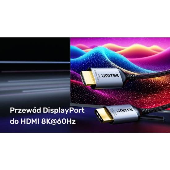 Kabel DisplayPort HDMI 2.1 8K@60Hz 1,8m Unitek V1610A01