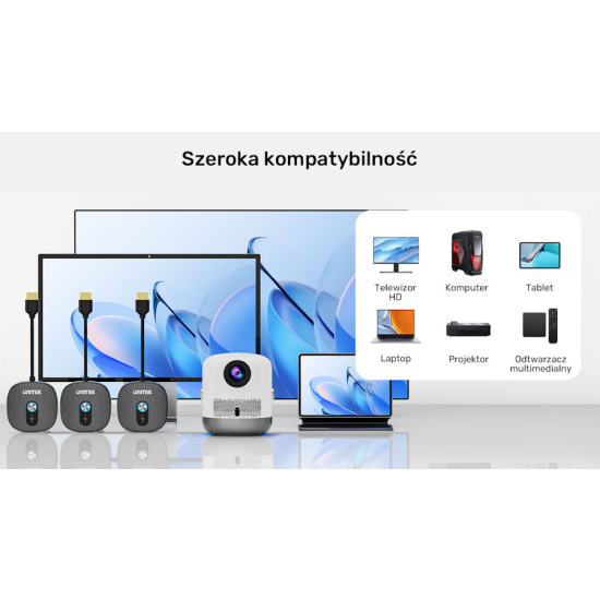 Transmiter bezprzewodowy dodatkowy odbiornik HDMI 1080p Unitek V1711FBK01