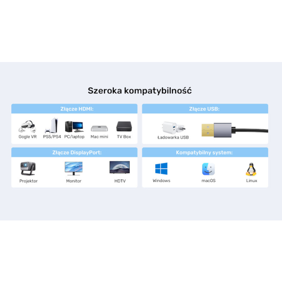 Kabel HDMI do Displayport z zasilaniem USBA 4K@60Hz 1,8m Unitek V1714AGY01