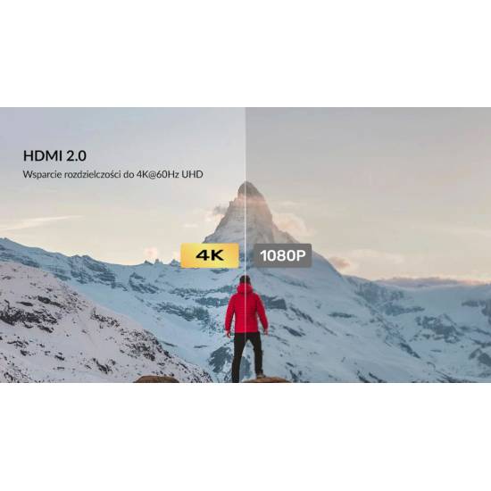 Przełącznik KVM HDMI 2.0 x4 USB x4 Unitek V306A