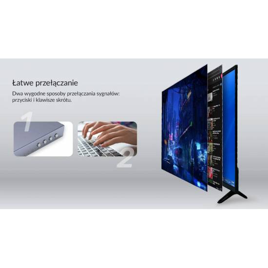 Przełącznik KVM HDMI 2.0 x2 USB x4 Unitek V307A