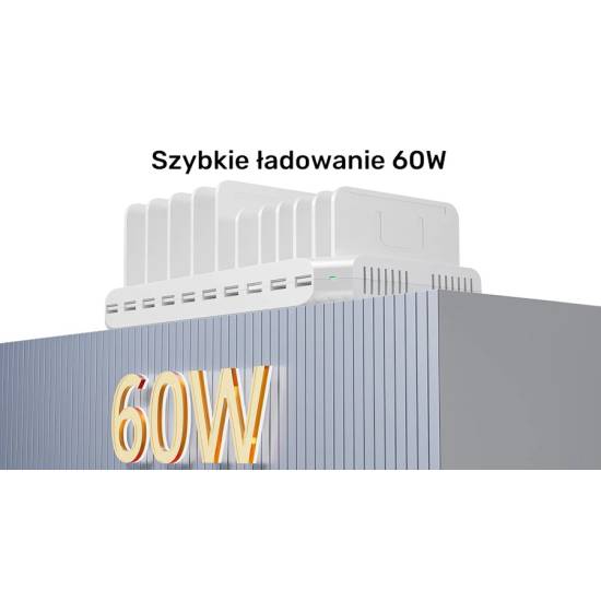 Stacja ładująca 10x USB 2.4A 60W Unitek Y-2190D01-EU