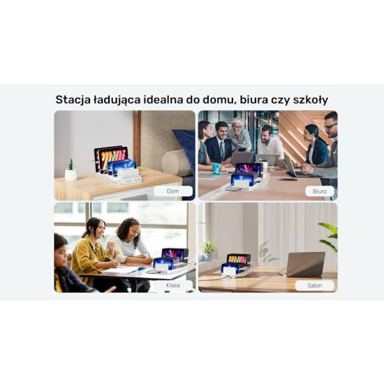 Stacja ładująca 10x USB 2.4A 60W Unitek Y-2190D01-EU