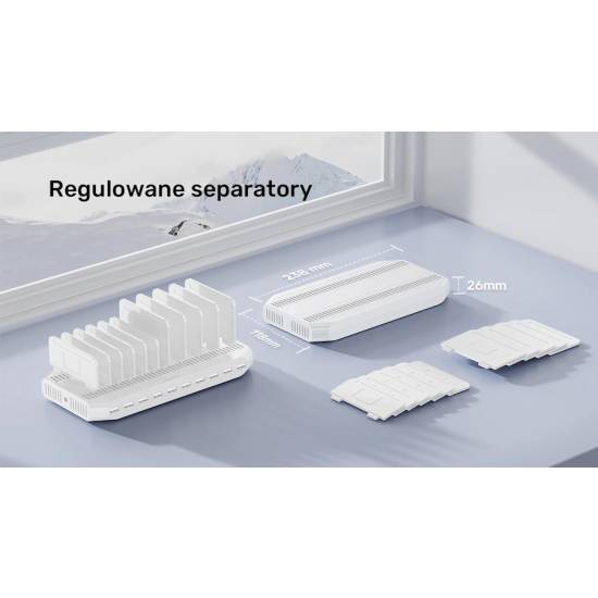 Stacja ładująca 10x USB 2.4A 60W Unitek Y-2190D01-EU