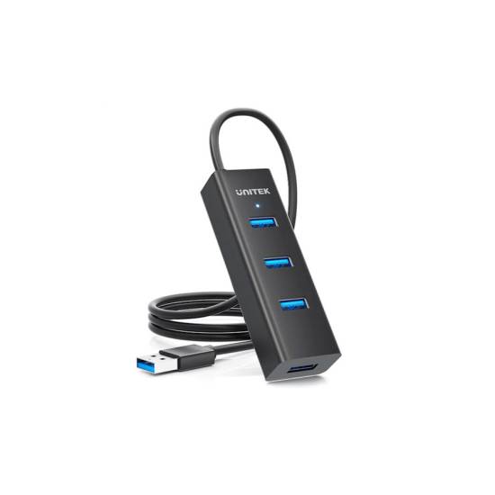 Hub USB-A -> USB-A x4 zintegrowany kabel 1,2m aktywny Unitek Y-3089V01