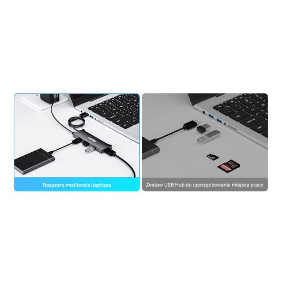 Hub USB3 x4 5Gbps Unitek Y-3145C