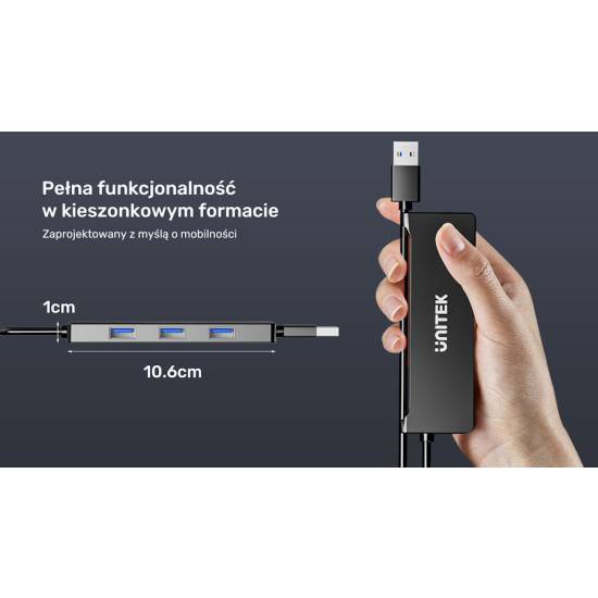 Hub USB3 x4 5Gbps Unitek Y-3145C