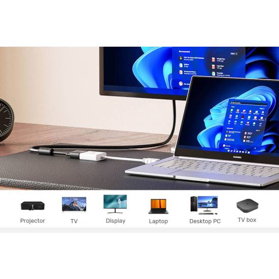Adapter HDMI -> VGA FullHD 60Hz Unitek Y-6333C01 biały