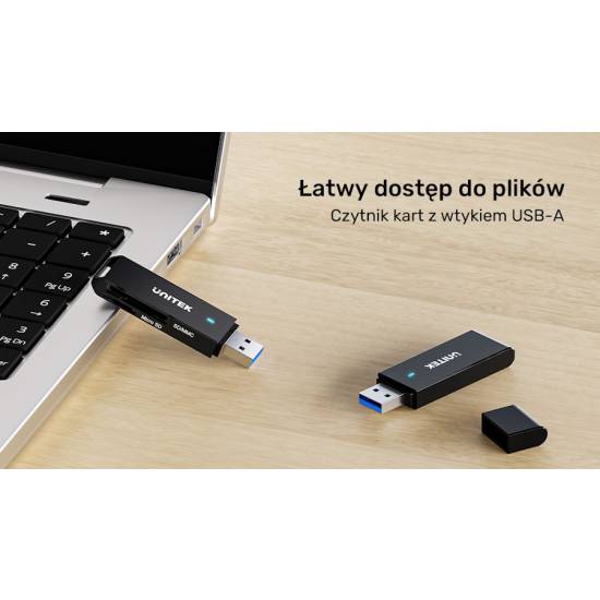 Czytnik kart SD/microSD USB-A 3.1 5Gbps Unitek Y-9327A